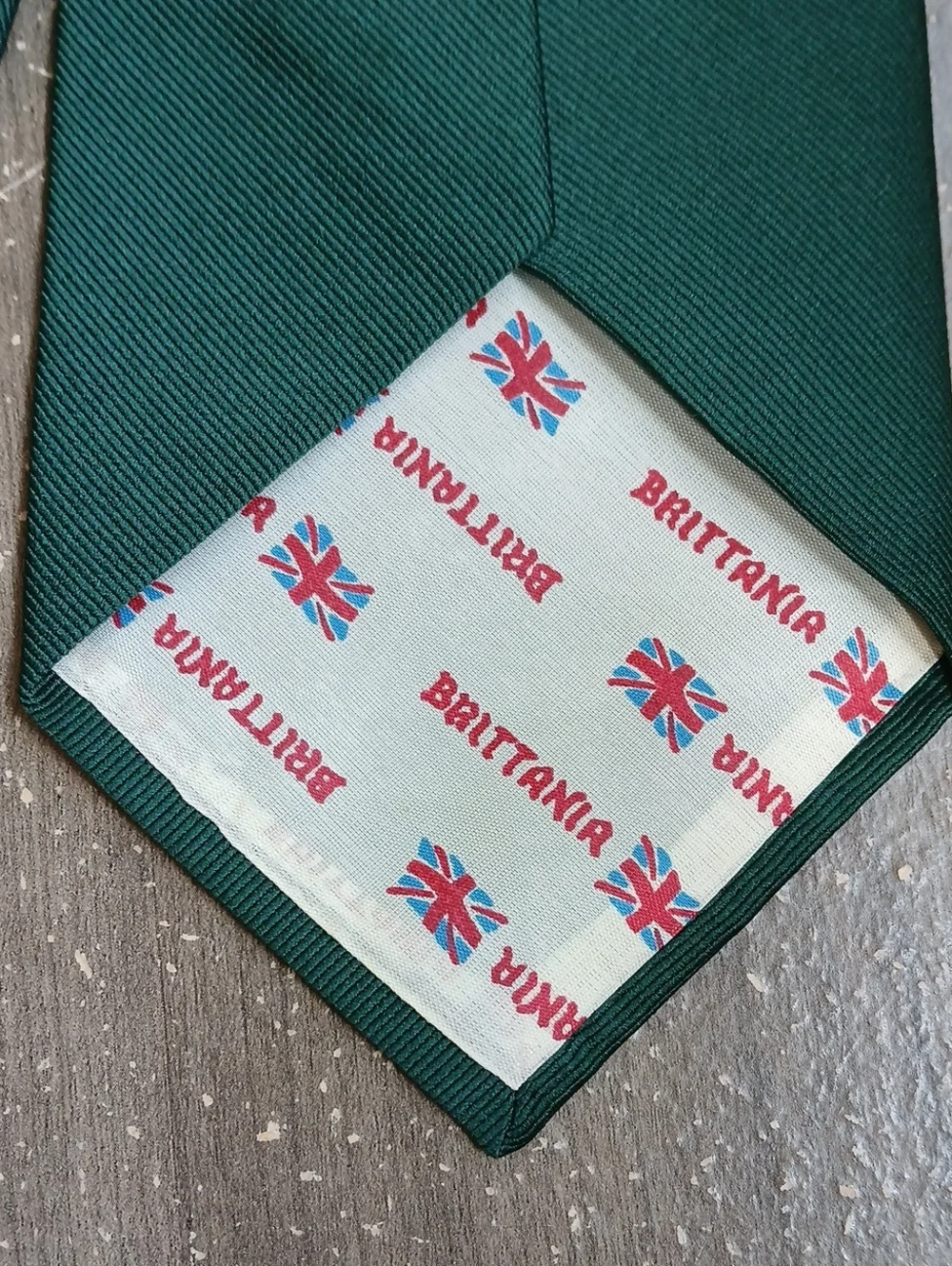 Vintage Brittania Forest Green 60s Tie
